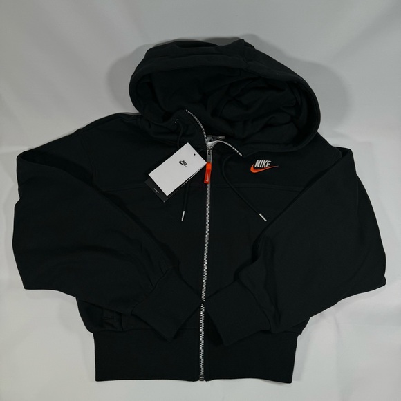 NWT Nike Women's Sportswear City Utility Fleece Full-Zip Hoodie Cropped Top - Picture 2 of 6
